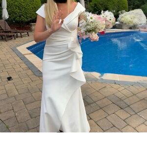 Elegant White Evening Gown